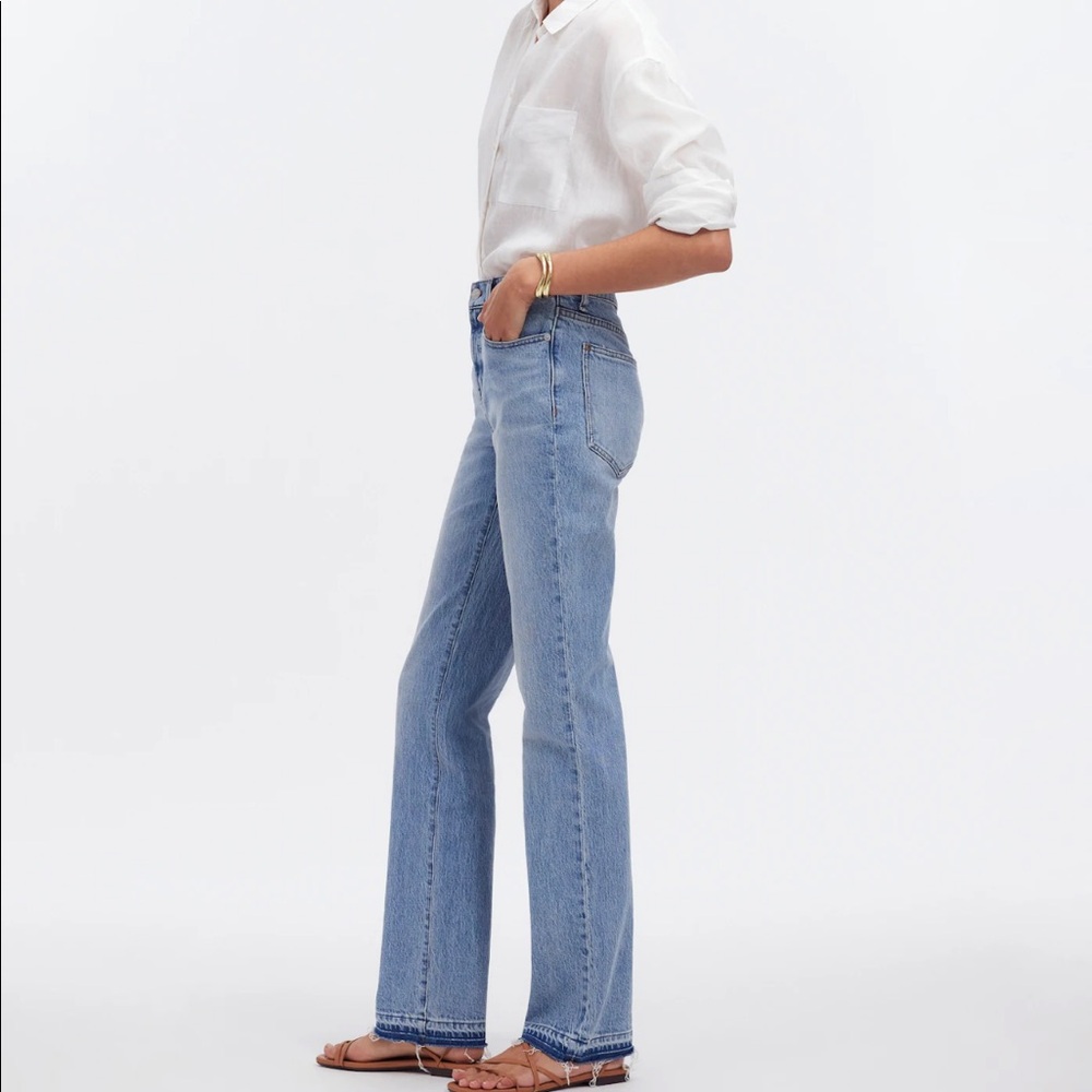 Madewell Petite '90s Straight Mid-Rise Blue Jean $138 size 23P NWT
